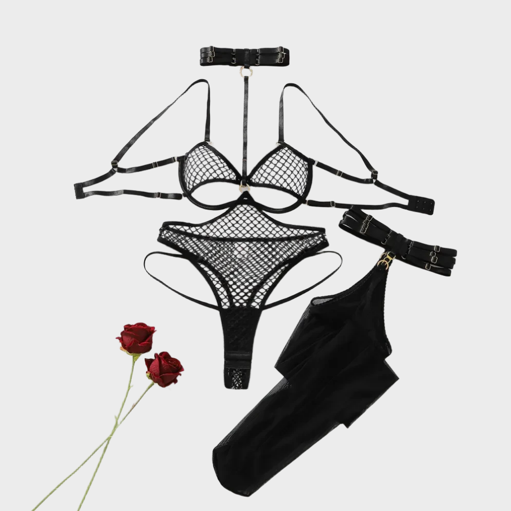 Women Black Fishnet Lingerie S - Fishnet Stocking Women ulasan dan harga